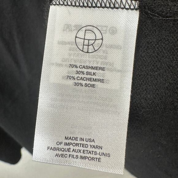 NWT The Row Black Amherst V-Neck Long Sleeve Cashmere Blend Sweater XL - Picture 13 of 16